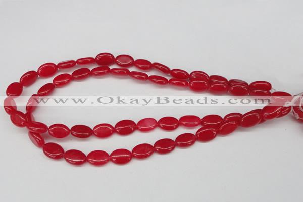 CCN528 15.5 inches 10*14mm oval candy jade beads wholesale