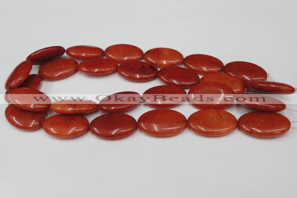 CCN552 15.5 inches 20*30mm oval candy jade beads wholesale