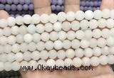 CCN5575 15 inches 8mm round matte candy jade beads Wholesale