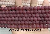 CCN5597 15 inches 8mm round matte candy jade beads Wholesale