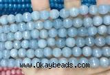 CCN5654 15 inches 8mm faceted round candy jade beads