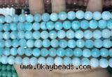 CCN5655 15 inches 8mm faceted round candy jade beads