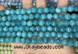 CCN5658 15 inches 8mm faceted round candy jade beads