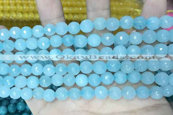 CCN5661 15 inches 8mm faceted round candy jade beads