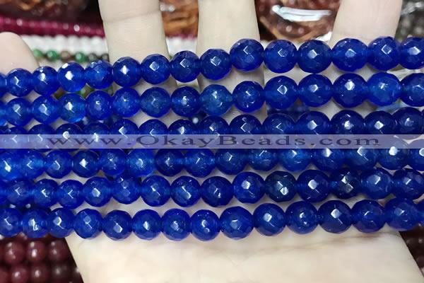 CCN5665 15 inches 8mm faceted round candy jade beads