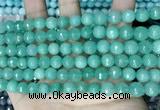 CCN5672 15 inches 8mm faceted round candy jade beads