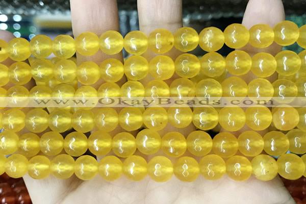 CCN5707 15 inches 8mm faceted round candy jade beads