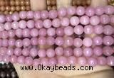 CCN5721 15 inches 8mm faceted round candy jade beads