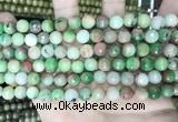 CCN5740 15 inches 8mm faceted round candy jade beads