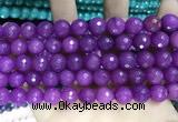 CCN5798 15 inches 10mm faceted round candy jade beads