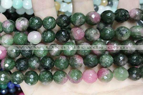 CCN5832 15 inches 10mm faceted round candy jade beads