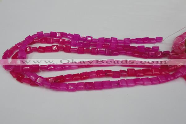 CCN587 15.5 inches 8*8mm square candy jade beads wholesale