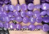 CCN5875 15 inches 15mm flat round candy jade beads Wholesale