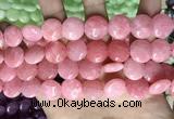 CCN5878 15 inches 15mm flat round candy jade beads Wholesale