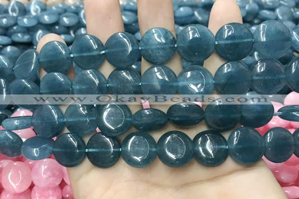 CCN5898 15 inches 15mm flat round candy jade beads Wholesale