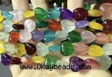 CCN5942 15 inches 12*12mm heart candy jade beads Wholesale