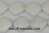 CCN595 15.5 inches 15*15mm diamond candy jade beads wholesale