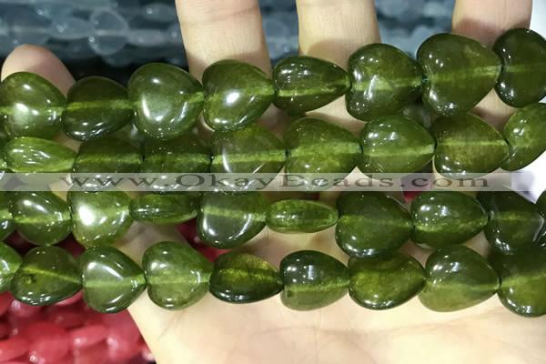 CCN5957 15 inches 14*14mm heart candy jade beads Wholesale