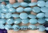 CCN5971 15 inches 13*18mm faceted oval candy jade beads