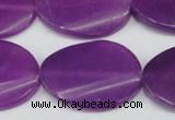 CCN618 15.5 inches 22*30mm twisted oval candy jade beads wholesale