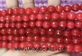 CCN6304 15.5 inches 8mm faceted round candy jade beads Wholesale