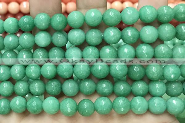 CCN6331 15.5 inches 8mm faceted round candy jade beads Wholesale