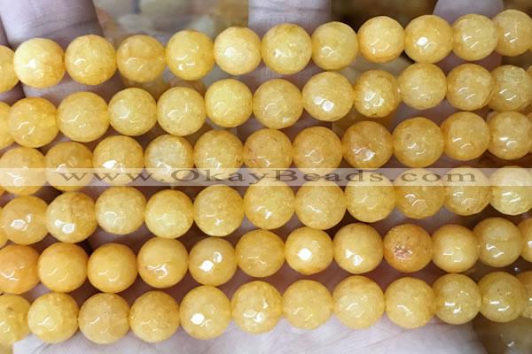 CCN6344 6mm, 8mm, 10mm, 12mm & 14mm faceted round candy jade beads