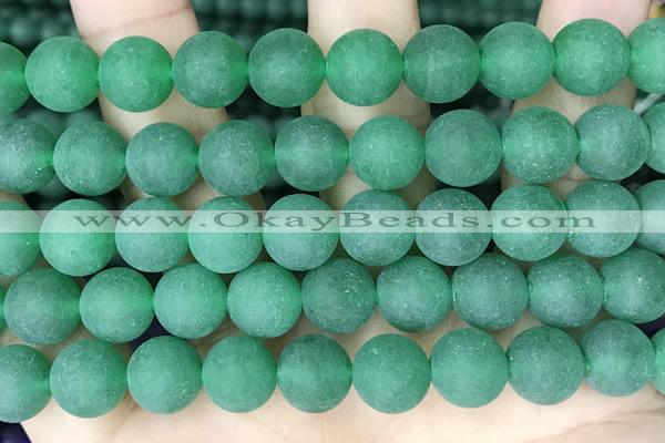 CCN6364 15.5 inches 6mm, 8mm, 10mm & 12mm round matte candy jade beads