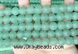 CCN6366 15.5 inches 6mm, 8mm, 10mm & 12mm round matte candy jade beads