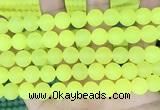 CCN6367 15.5 inches 6mm, 8mm, 10mm & 12mm round matte candy jade beads