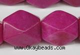 CCN672 15.5 inches 18*25mm faceted nuggets candy jade beads