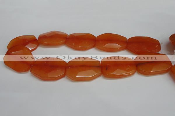 CCN695 15.5 inches 30*40mm faceted octagonal candy jade beads