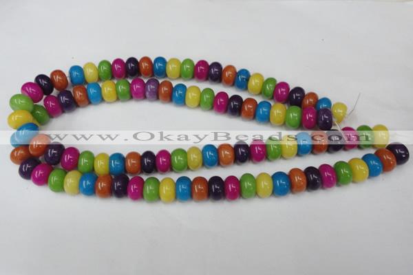 CCN722 15.5 inches 8*12mm rondelle candy jade beads wholesale