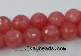 CCN753 15.5 inches 4mm faceted round candy jade beads wholesale