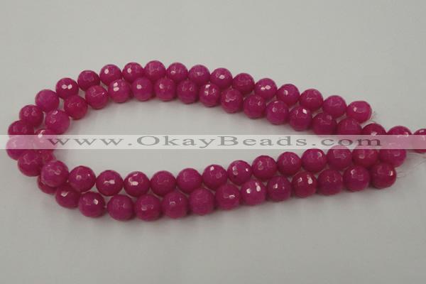 CCN771 15.5 inches 6mm faceted round candy jade beads wholesale