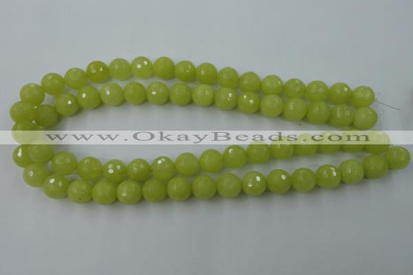 CCN777 15.5 inches 6mm faceted round candy jade beads wholesale