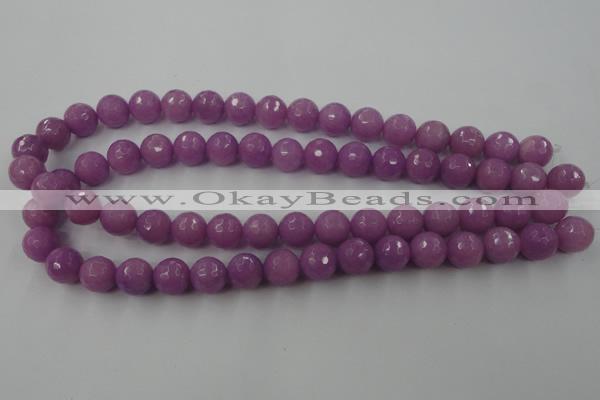 CCN812 15.5 inches 10mm faceted round candy jade beads wholesale