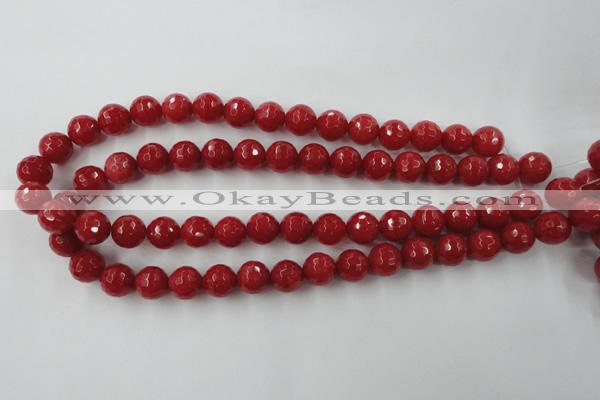 CCN824 15.5 inches 12mm faceted round candy jade beads wholesale