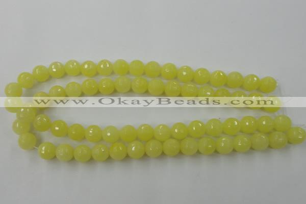 CCN844 15.5 inches 14mm faceted round candy jade beads wholesale