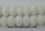 CCN904 15.5 inches 9*12mm faceted rondelle candy jade beads