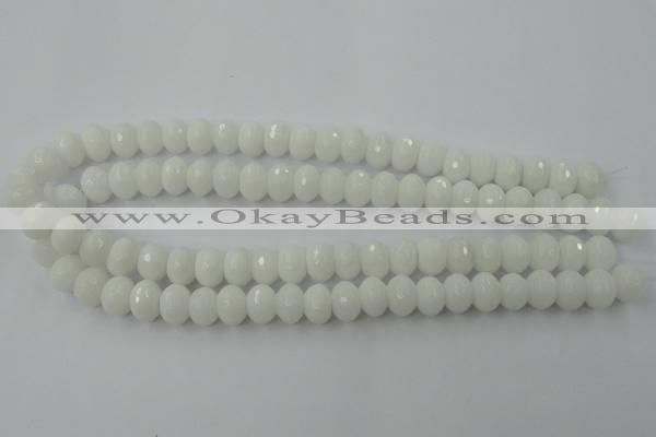 CCN904 15.5 inches 9*12mm faceted rondelle candy jade beads