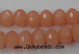 CCN905 15.5 inches 9*12mm faceted rondelle candy jade beads