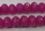 CCN906 15.5 inches 9*12mm faceted rondelle candy jade beads