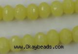 CCN907 15.5 inches 9*12mm faceted rondelle candy jade beads