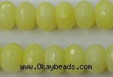 CCN919 15.5 inches 10*14mm faceted rondelle candy jade beads