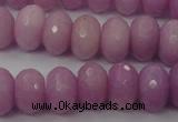 CCN920 15.5 inches 10*14mm faceted rondelle candy jade beads