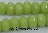 CCN923 15.5 inches 10*14mm faceted rondelle candy jade beads