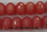 CCN931 15.5 inches 12*16mm faceted rondelle candy jade beads