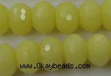 CCN932 15.5 inches 12*16mm faceted rondelle candy jade beads