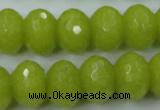 CCN934 15.5 inches 12*16mm faceted rondelle candy jade beads